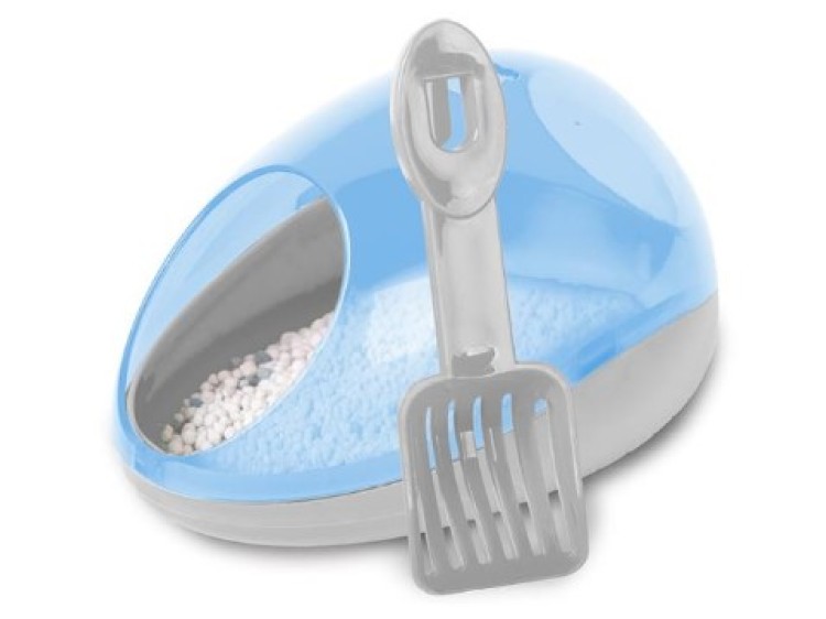 Hamster potty kit blå | gnavernes univers Toilet til gnavere med skovl, ideel til rengøring af små dyrs affald. Praktisk design i blå og grå, som passer ind i ethvert hjem. Fungerer godt til hamster, mus og andre små kæledyr. | gnavernes univers