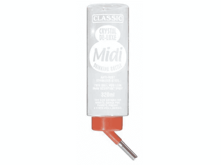 Classic 320 ml | gnavernes univers Drikkeflaske til gnavere fra classic crystal de-luxe, midi model, 320 ml. Designet til at forhindre spild og give nem adgang til vand for dit kæledyr. Ideel til hamstere, møsser og andre smådyr. | gnavernes univers