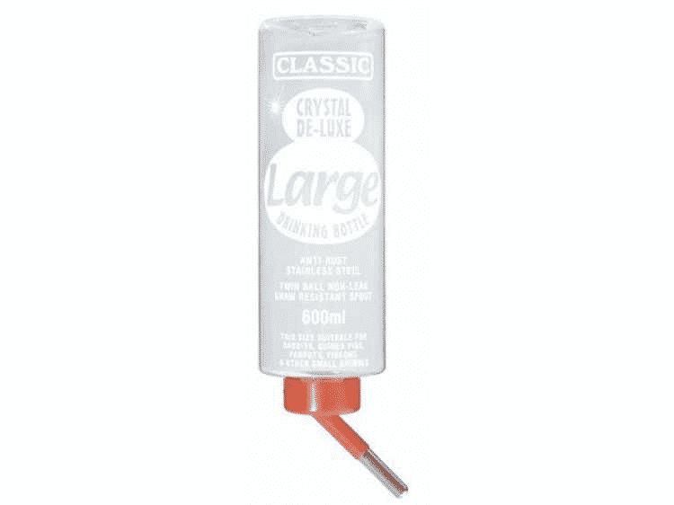 Classic 600 ml | gnavernes univers Krystal klart drikkevand beholder fra classic, 600 ml, rustfrit stål, med drypfri spout og dobbelt væg for bedre isolering, velegnet til gnavere og små kæledyr. | gnavernes univers