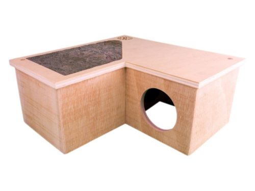 Getzoo Luna hjørnehus med skifertag 31x31x13 cm 1