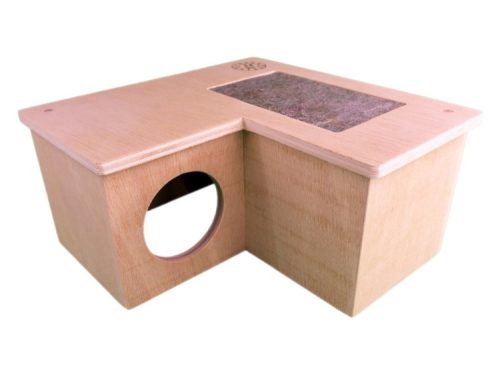 Getzoo Murmel hjørnehus med skifertag 26x26x13 cm 1