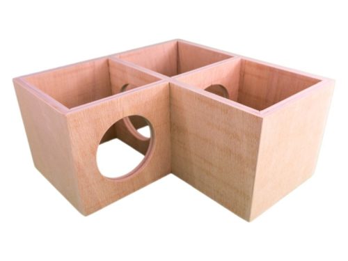 Getzoo Murmel hjørnehus med skifertag 26x26x13 cm 2