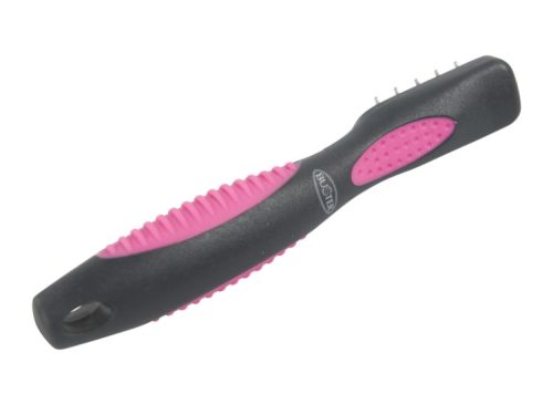 Buster pelspleje børste til gnavere, designet med ergonomisk håndtag og børstehår til effektiv fjernelse af løse hår og underuld. Ideel til mindre kæledyr for at holde pelsen sund og velplejet.