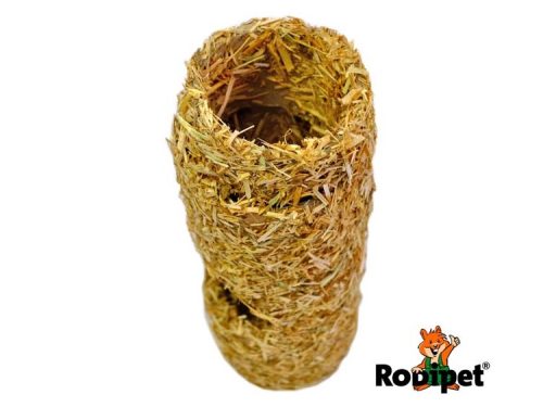 Kartonrør fyldt med strå til gnavere, ideelt til hygge og leg, fra mærket Rodipet. Perfekt til mindre kæledyr som hamster, mus eller gerbil.