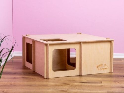 Kvalitets træhus til gnavere, ideelt til leg og skjul, fra mærket bunny by poppy. Designet til at skabe et sikkert og sjovt miljø for små kæledyr. | gnavernes univers
