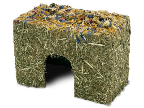 Hus til gnavere lavet af naturlige materialer, fyldt med tørrede blomster og urter. Ideelt til at skabe en tryg og hyggelig plads for dit kæledyr. Perfekt til hamstere, marsvin og andre mindre gnavere.