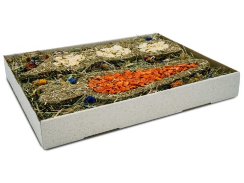 Blandet hø og grøntsager til gnavere, perfekt som snacks eller tilbehør til kost. Ideel til kaniner, marsvin og andre små kæledyr. | gnavernes univers