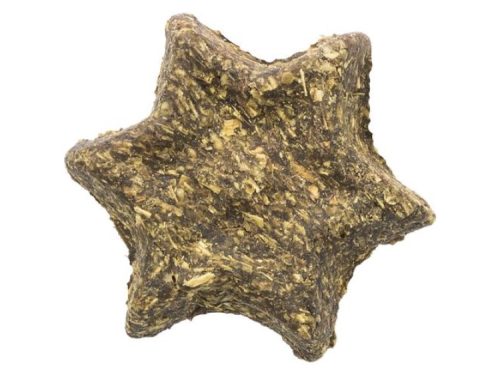 Stjerneformet godbid til gnavere lavet af naturlige ingredienser, ideel til at stimulere kæledyrets nysgerrighed og tyggebehov. Perfekt til hamstere, mus og andre smådyr.