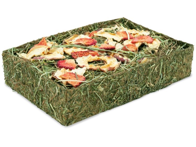 Jr25948 - jr farm høbakke med frugt 1 | gnavernes univers Naturlig snack til gnavere med tørrede frugter og græs, ideel til hamstere og marsvin. Giver en sund og velsmagende tilføjelse til dit kæledyrs kost. | gnavernes univers