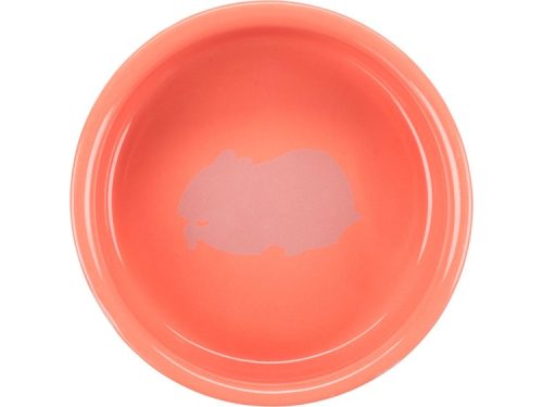 Skål til gnavere i en lys koralfarve, ideel til at servere mad eller vand til mindre kæledyr som hamster eller marsvin. | gnavernes univers