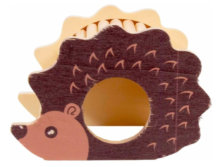 5301270 - smådjurshus igelkott 15x9x105cm1 | gnavernes univers Husdyr legetøj i træ formet som et pindsvin, ideelt til gnavere og mindre kæledyr. Dette dekorative og funktionelle tilbehør giver skjul og legemuligheder for dit kæledyr. Perfekt til at stimulere nysgerrighed og aktivitet. | gnavernes univers