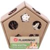 Flamingo hide and play legetøj til små dyr, designet til at stimulere gnavere og mindre kæledyr med skjulesteder og aktivitetsmuligheder. | gnavernes univers