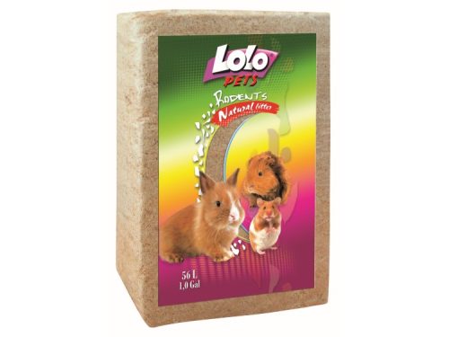 Lolo pets naturligt strø til gnavere, 56 liter, ideelt til hamstere, kaniner og andre små kæledyr. | gnavernes univers