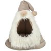 Trixie julemandshule Ø45x47 cm | gnavernes univers Sød og hyggelig hule til mindre kæledyr, designet som en nisse med fluffy hår og en pompon. Ideel til gnavere og små kæledyr, der søger et trygt og komfortabelt sted at hvile. | gnavernes univers