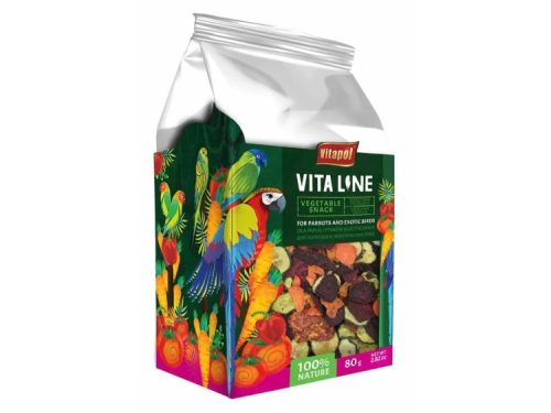 Vita pol vita line grøntsags-snack til papegøjer og eksotiske fugle, 80 g. Naturlig og sund godbid, perfekt til at berige kosten for dit kæledyr. | gnavernes univers